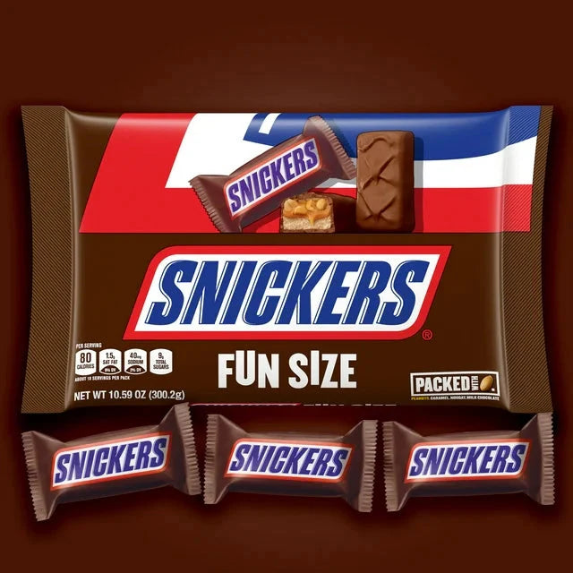 Wholesale prices with free shipping all over United States Snickers NFL Football Fun Size Chocolate Candy Bars - 10.59 oz Bag - Steven Deals