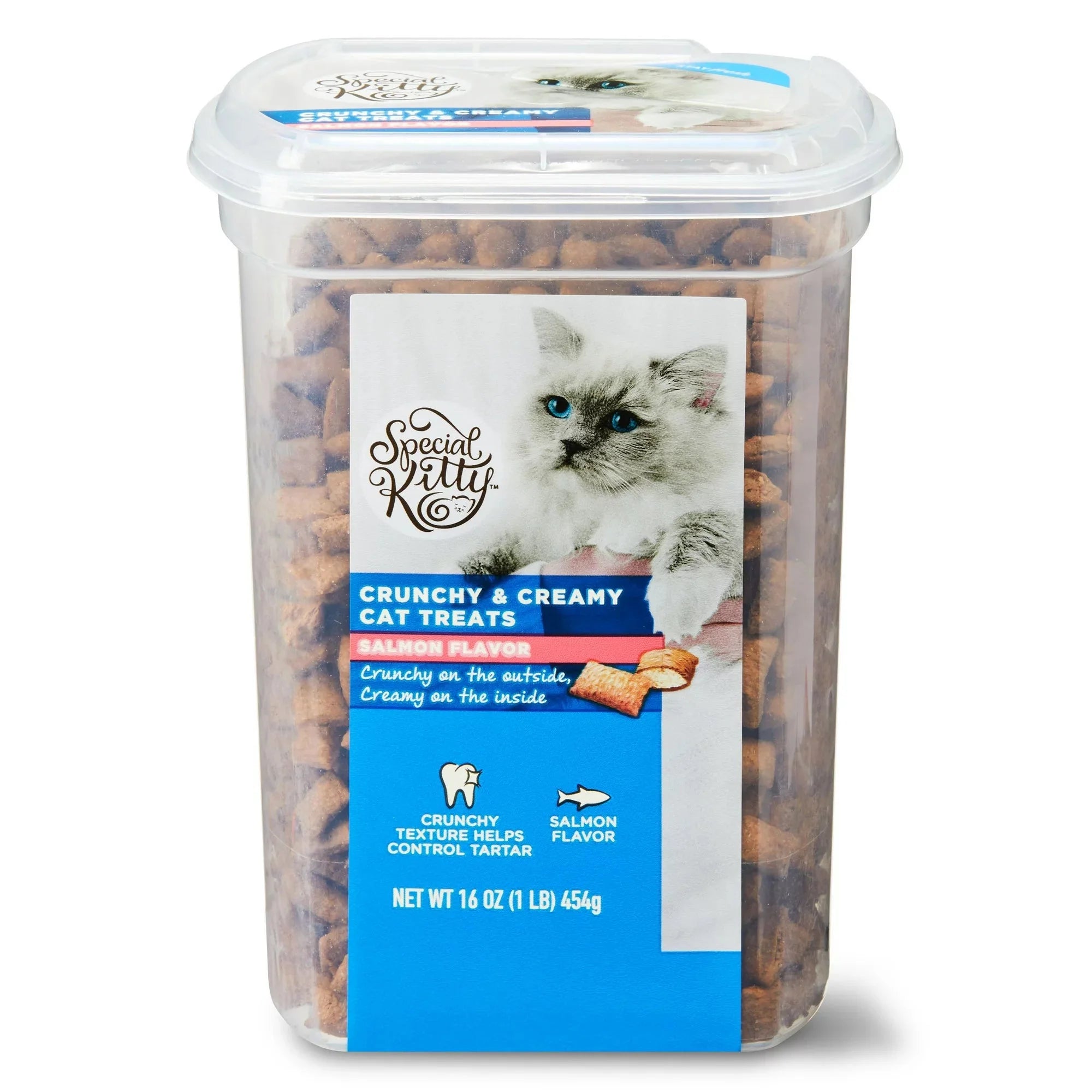 Wholesale prices with free shipping all over United States Special Kitty Crunchy & Creamy Cat Treats, Salmon Flavor, 16 oz - Steven Deals