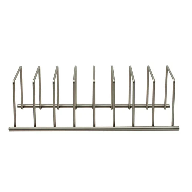 Wholesale prices with free shipping all over United States Spectrum Diversified Euro Steel Kitchen Lid and Dish Rack Holder Organizer, Satin Nickel - Steven Deals