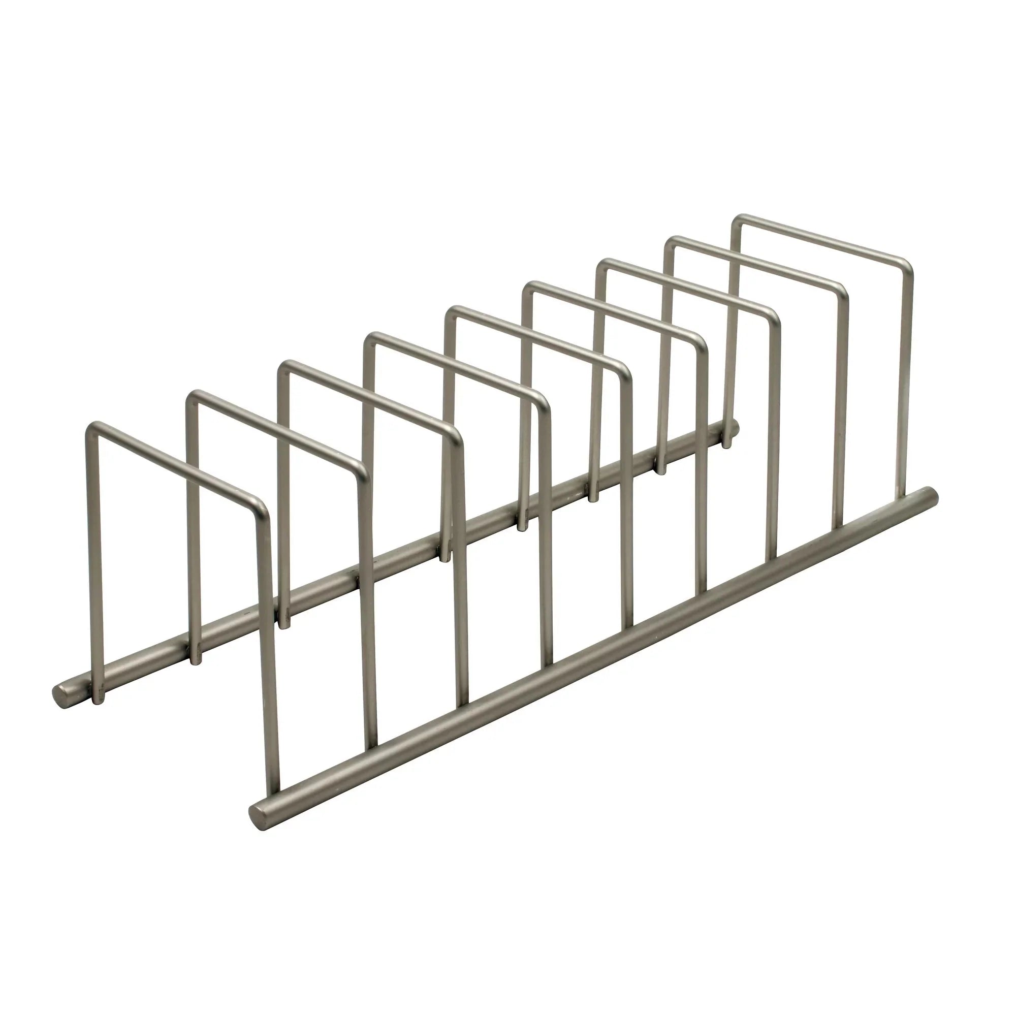 Wholesale prices with free shipping all over United States Spectrum Diversified Euro Steel Kitchen Lid and Dish Rack Holder Organizer, Satin Nickel - Steven Deals