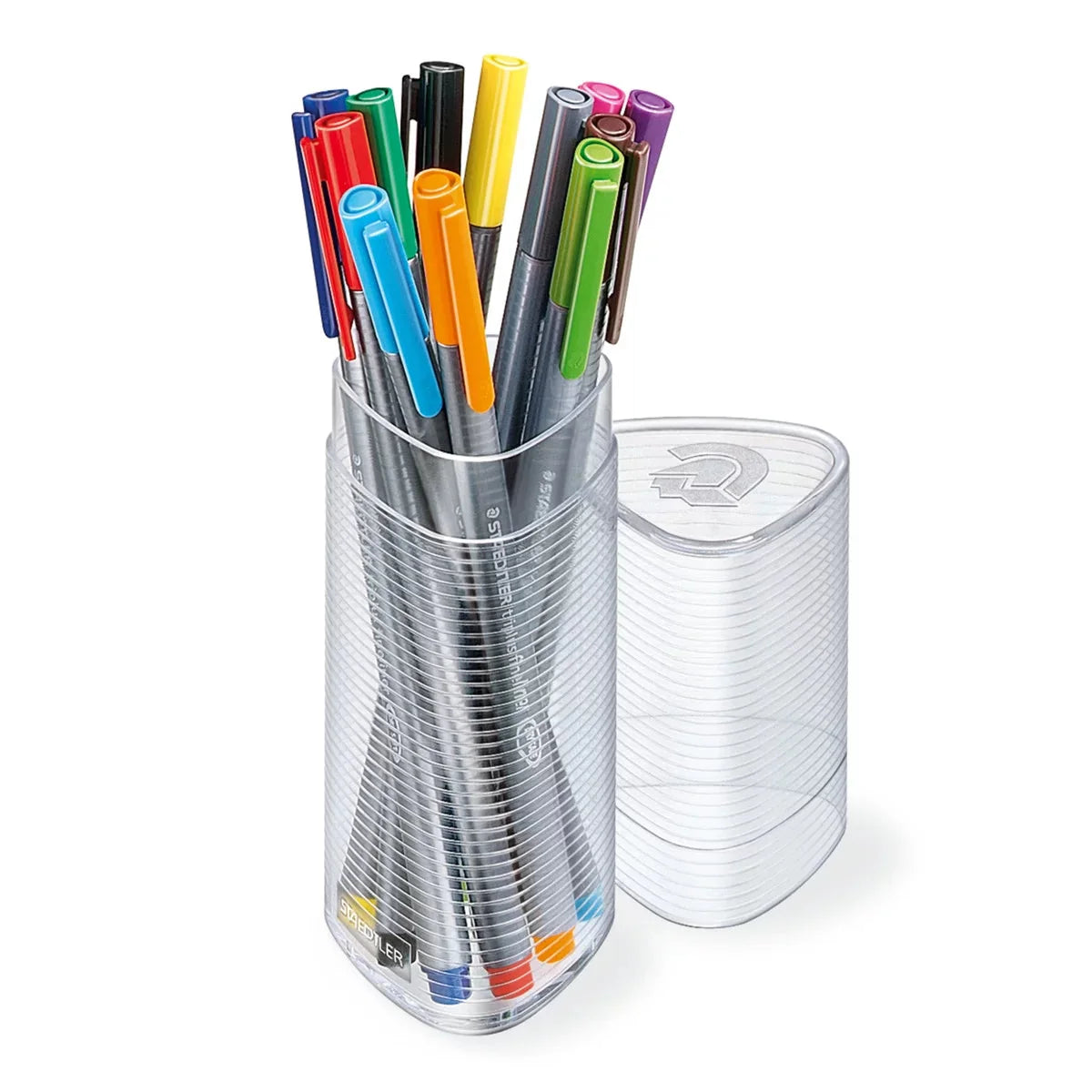 Wholesale prices with free shipping all over United States Staedtler Triplus Fineliner, Super Fine 0.3mm, Easel Case, 12 Assorted Colors - Steven Deals
