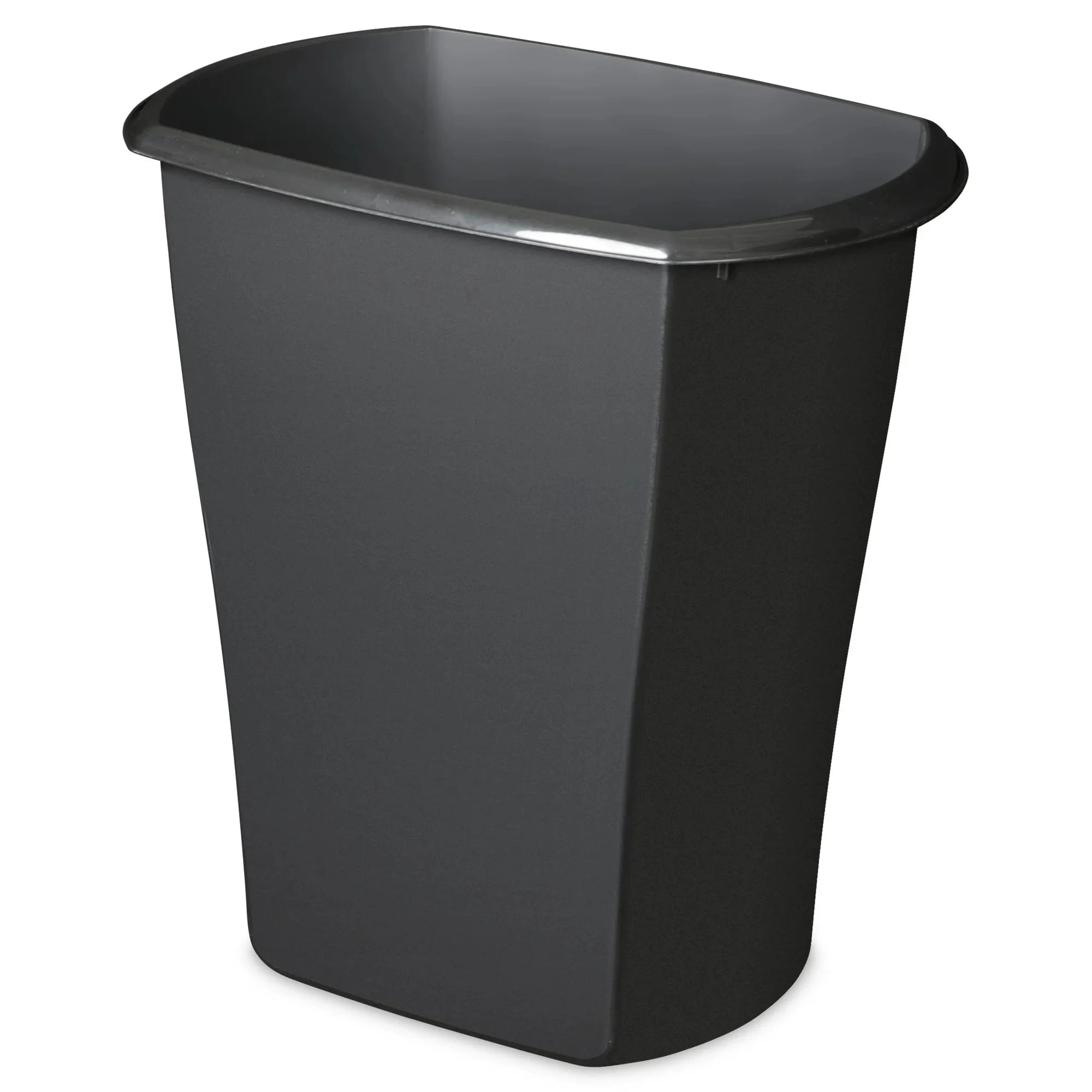 Wholesale prices with free shipping all over United States Sterilite 10 Gal. Rectangular Wastebasket Plastic, Black - Steven Deals