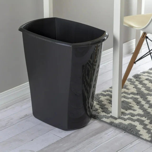 Wholesale prices with free shipping all over United States Sterilite 10 Gal. Rectangular Wastebasket Plastic, Black - Steven Deals