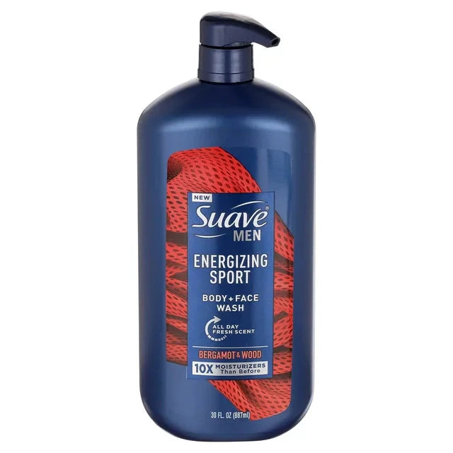 Wholesale prices with free shipping all over United States Suave Men Face & Body Wash, Energizing Sport, All Skin Types 30 oz - Steven Deals