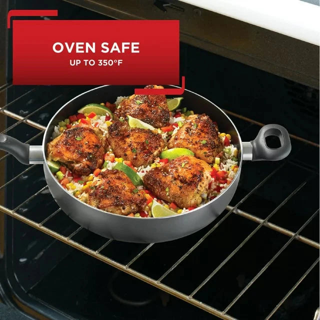 Wholesale prices with free shipping all over United States T-fal Easy Care Nonstick Cookware, Jumbo Cooker, 5 Quart, Grey - Steven Deals