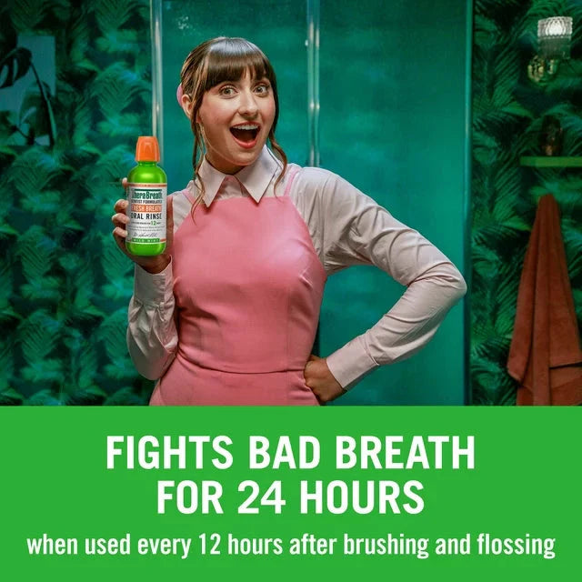 Wholesale prices with free shipping all over United States TheraBreath Fresh Breath Mouthwash, Mild Mint, Alcohol-Free, 16 fl oz - Steven Deals