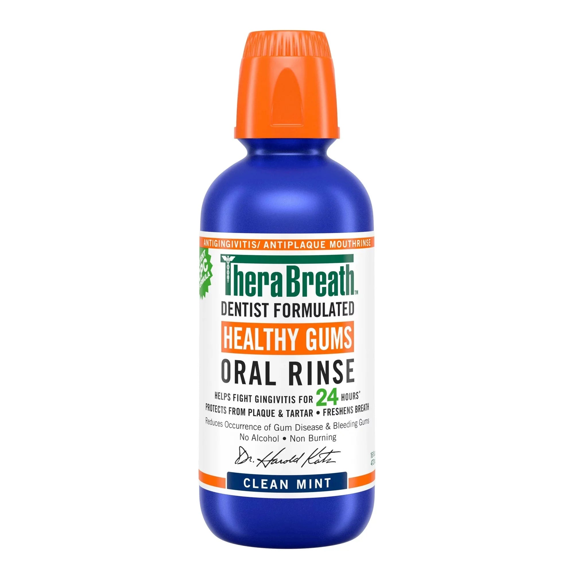 Wholesale prices with free shipping all over United States TheraBreath Healthy Gums Mouthwash, Clean Mint, Antigingivitis, 16 fl oz - Steven Deals