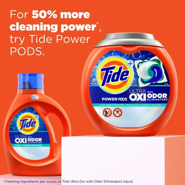 Wholesale prices with free shipping all over United States Tide Ultra Oxi with Odor Eliminators Liquid Laundry Detergent, 154 fl oz., for Visible and Invisible Dirt - Steven Deals
