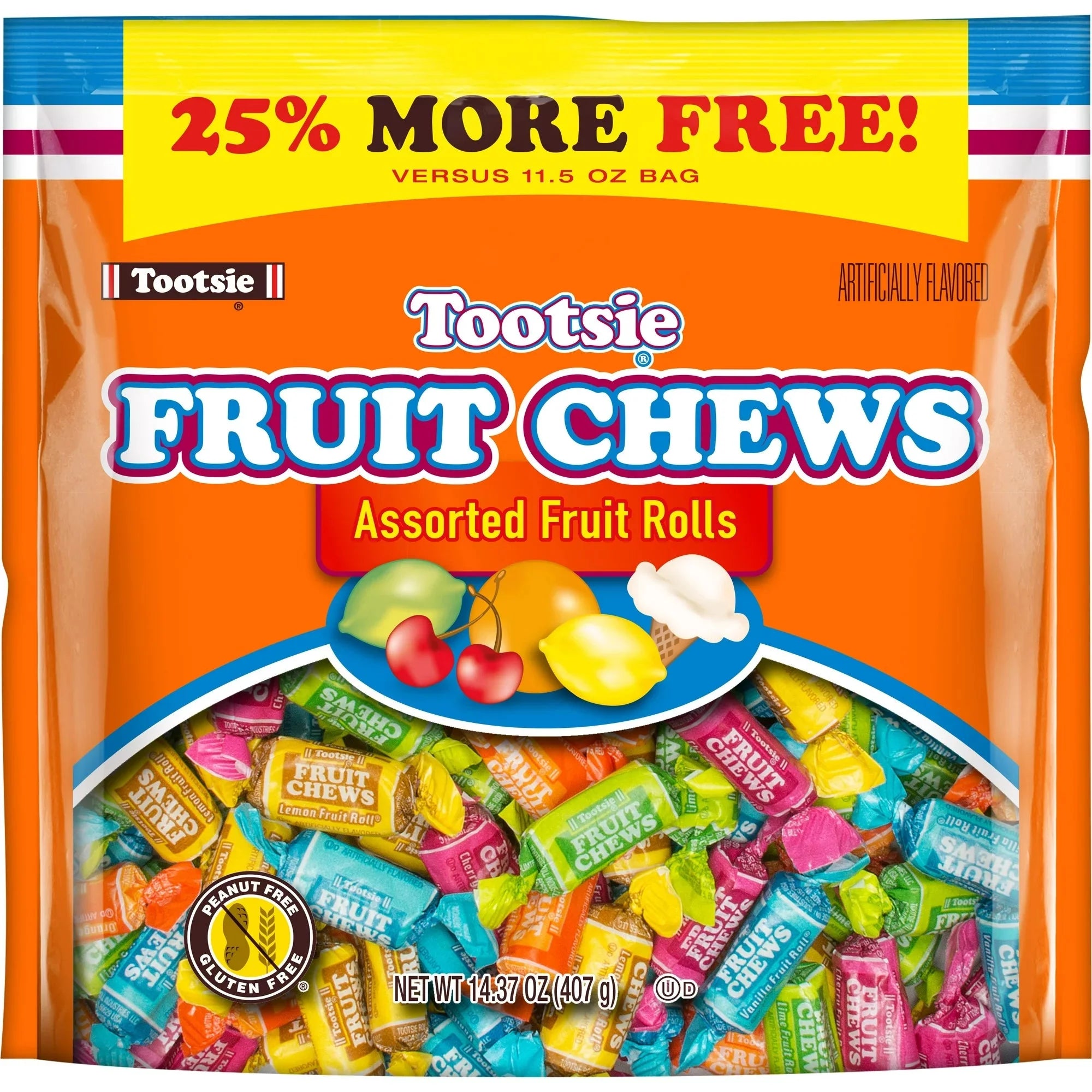 Wholesale prices with free shipping all over United States Tootsie Roll Fruit Chews Assorted Fruit Flavors, 14.37 Oz - Steven Deals