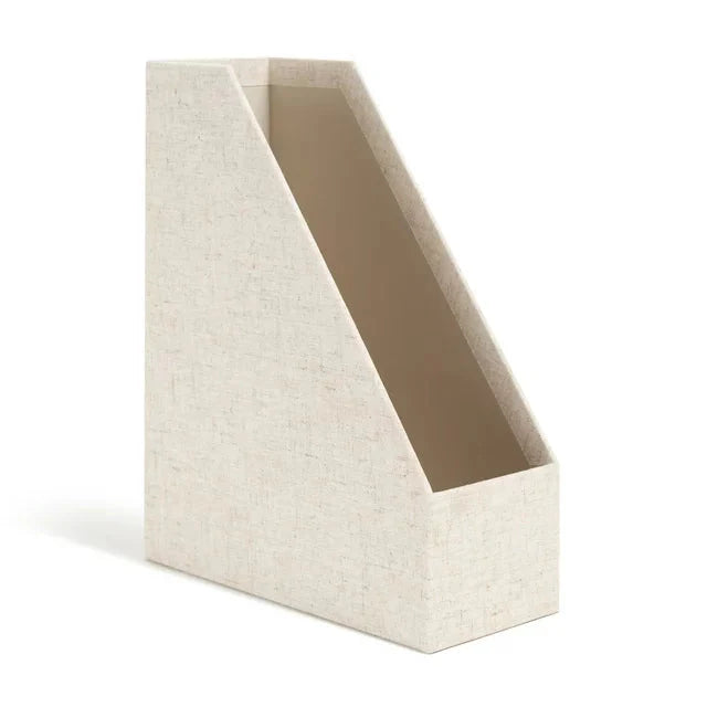 Wholesale prices with free shipping all over United States U Brands Linen Magazine File Holder, Beige Linen Finish, Beige, 1 Count, 5388U - Steven Deals