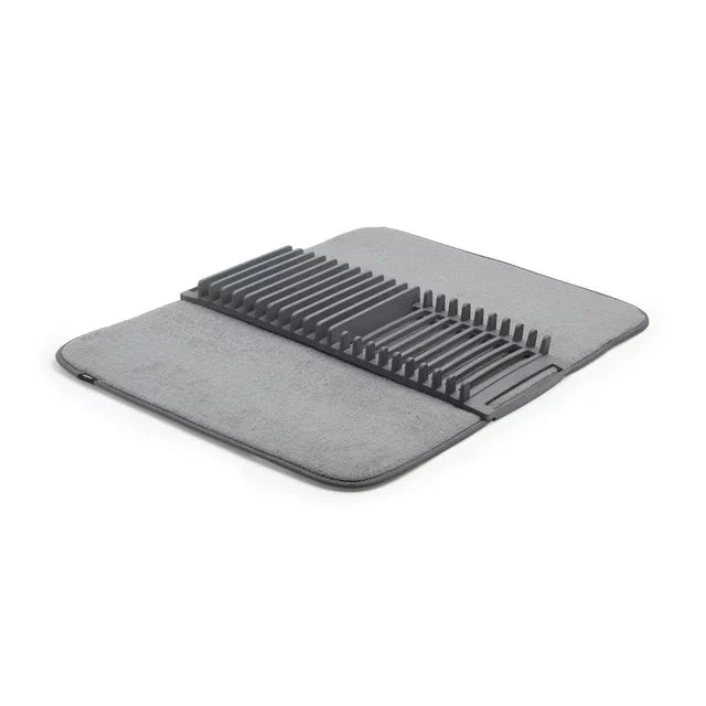 Wholesale prices with free shipping all over United States Umbra Udry Dish Drying Rack And Microfiber Dish Drying Mat - Space-Saving Lightweight Design Folds Up For Easy Storage, 24 X 18 Inches - Steven Deals