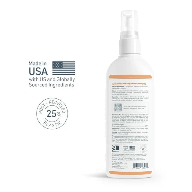 Wholesale prices with free shipping all over United States Veterinary Formula Clinical Care Antiseptic and Antifungal Spray for Dogs and Cats, 8 oz. - Steven Deals