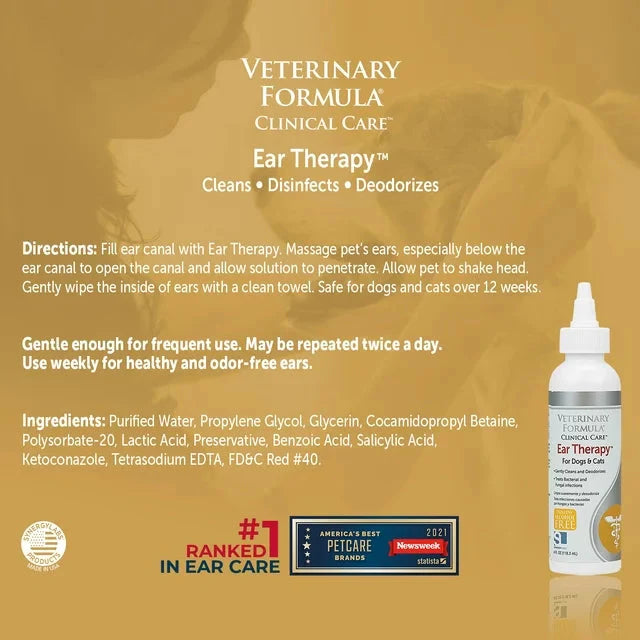 Wholesale prices with free shipping all over United States Veterinary Formula Clinical Care Ear Therapy, 4 oz. – Cat and Dog Ear Cleaner - Steven Deals