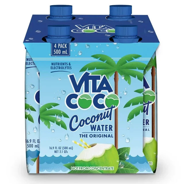 Wholesale prices with free shipping all over United States Vita Coco Coconut Water, Pure, 16.9 fl oz Tetra (Pack of 4) - Steven Deals