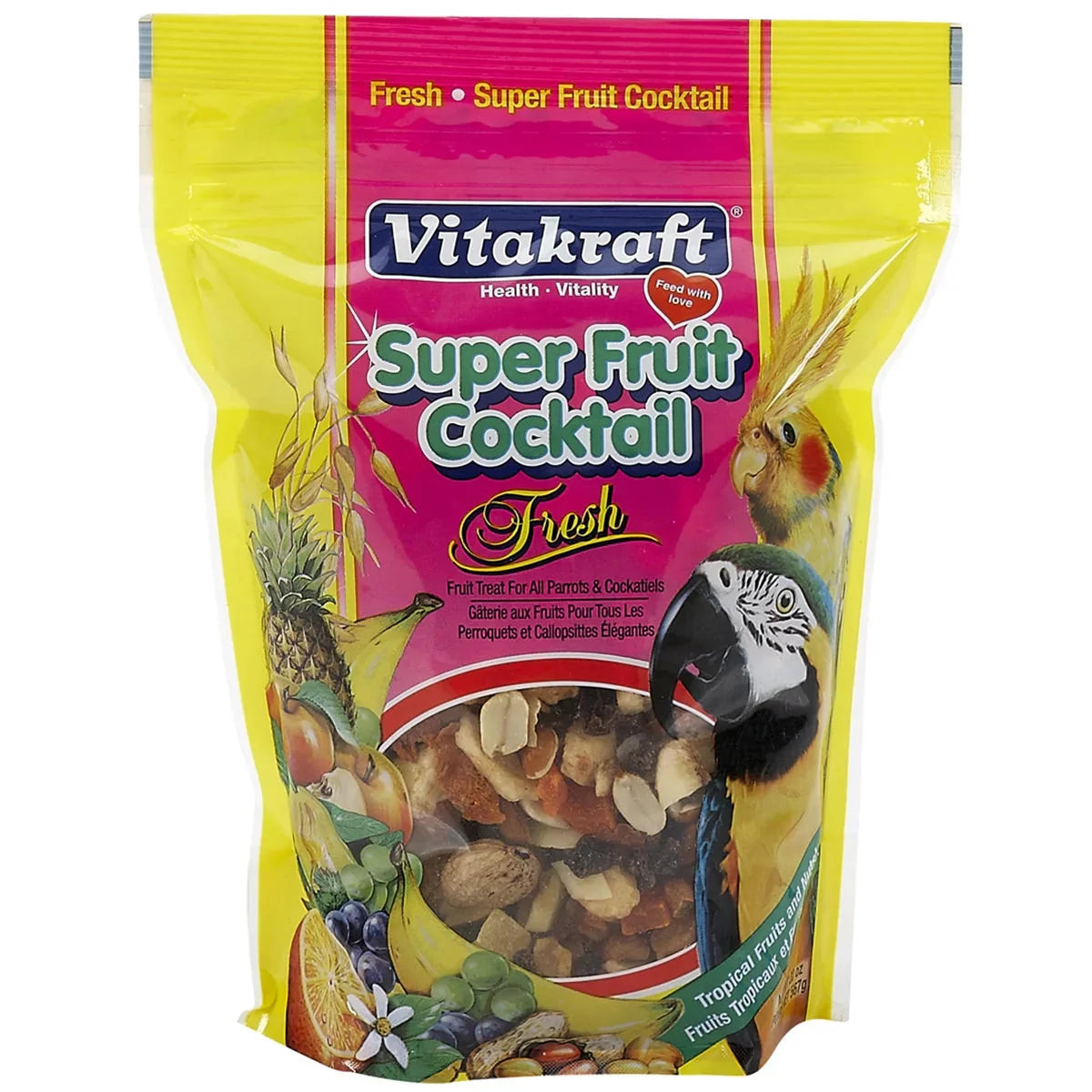 Wholesale prices with free shipping all over United States Vitakraft Fresh Super Fruit Cocktail - Tropical Parrot Fruit Blend - Parrot and Parakeet Treats - Steven Deals