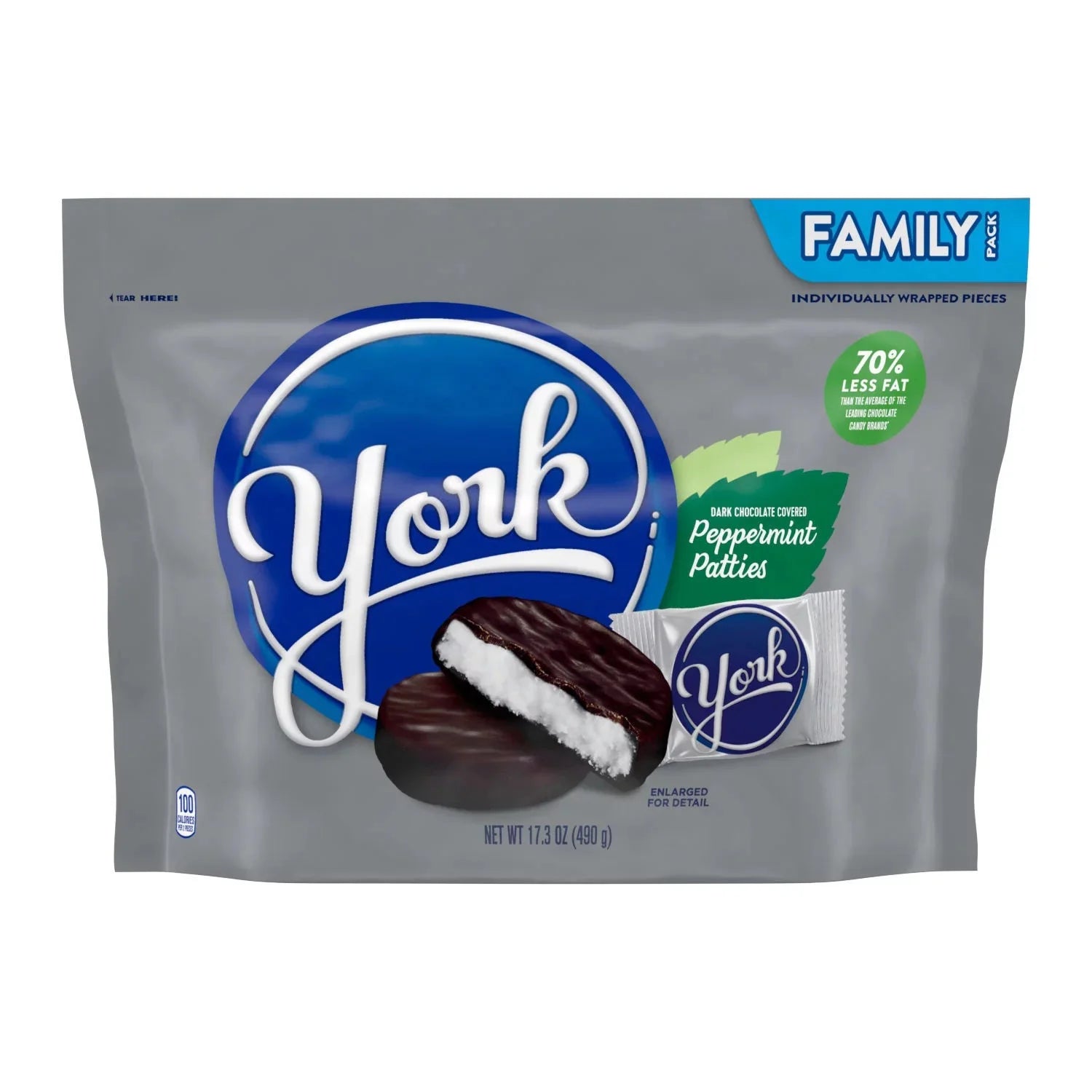 Wholesale prices with free shipping all over United States York Dark Chocolate Peppermint Patties Candy, Family Pack 17.3 oz - Steven Deals