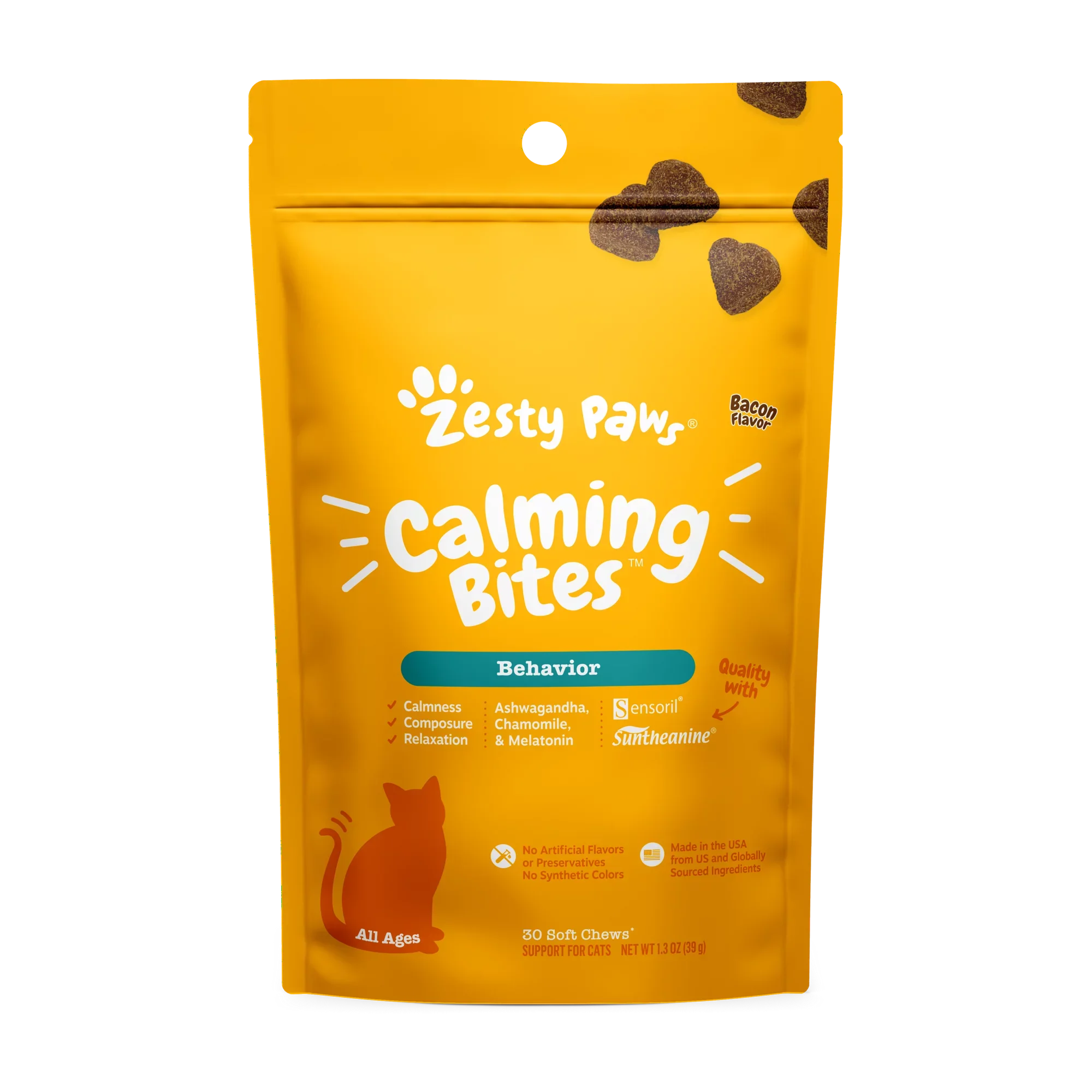 Wholesale prices with free shipping all over United States Zesty Paws Calming Bites, Stress & Anxiety Relief Supplement for Cats, 30 Count - Steven Deals