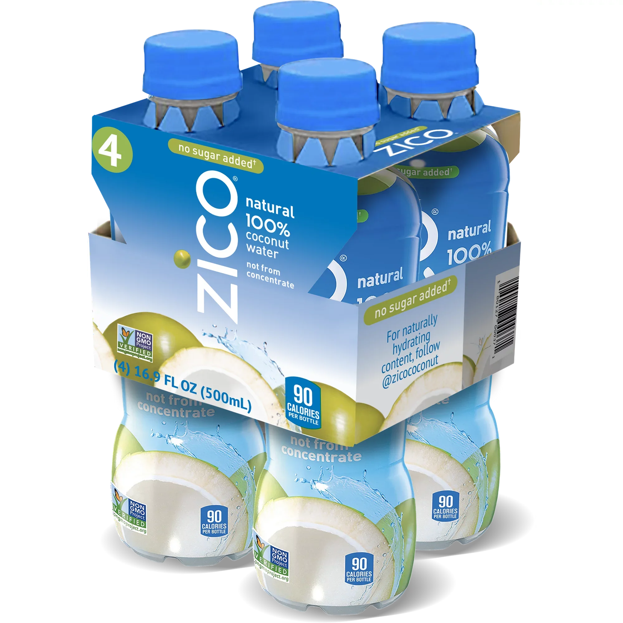 Wholesale prices with free shipping all over United States Zico 100% Natural Coconut Water, 16.9 fl oz, 4 Pack - Steven Deals