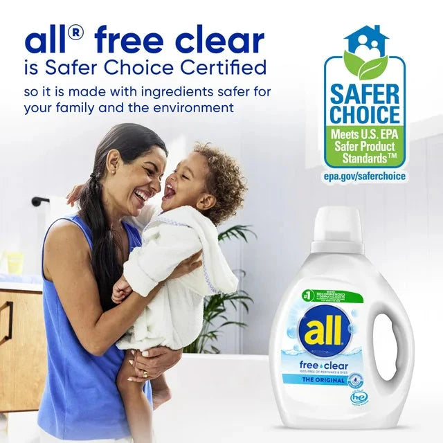 Wholesale prices with free shipping all over United States all Liquid Laundry Detergent, Free Clear for Sensitive Skin, 88 Fluid Ounces, 58 Loads - Steven Deals